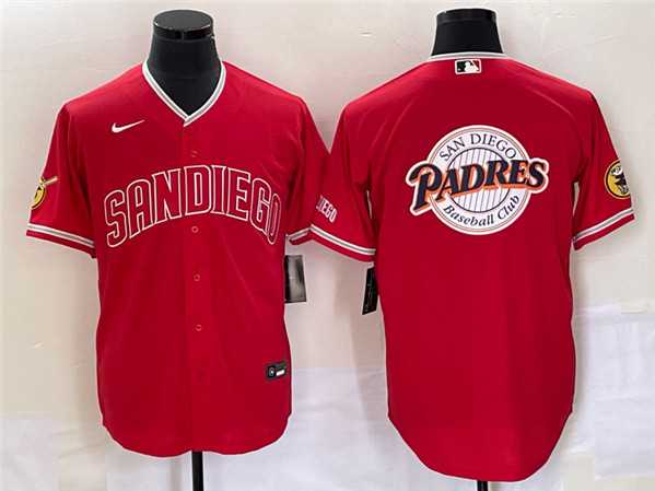 Men's San Diego Padres Red Team Big Logo Cool Base With Patch Stitched Baseball Jersey,We sell and wholesale Men's San Diego Padres Red Team Big Logo Cool Base With Patch Stitched Baseball Jersey on line form chian!
